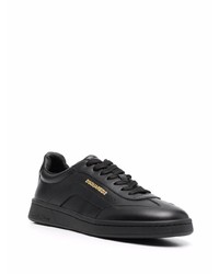 Baskets basses en cuir imprimées noires DSQUARED2