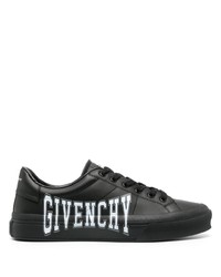 Baskets basses en cuir imprimées noires Givenchy