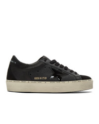 Baskets basses en cuir imprimées noires Golden Goose