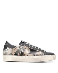 Baskets basses en cuir imprimées noires Golden Goose