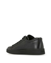 Baskets basses en cuir imprimées noires Kenzo