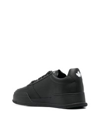 Baskets basses en cuir imprimées noires DSQUARED2