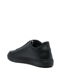 Baskets basses en cuir imprimées noires Moschino