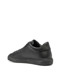 Baskets basses en cuir imprimées noires Moschino