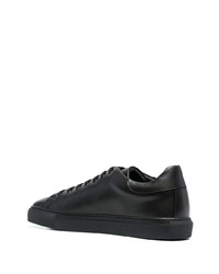 Baskets basses en cuir imprimées noires Moschino