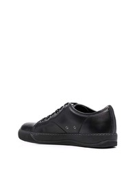 Baskets basses en cuir imprimées noires Lanvin