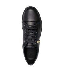 Baskets basses en cuir imprimées noires Lanvin