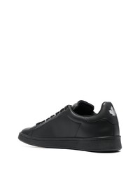 Baskets basses en cuir imprimées noires DSQUARED2