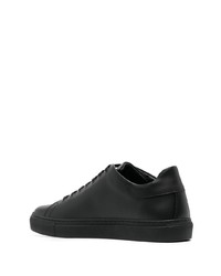 Baskets basses en cuir imprimées noires Moschino