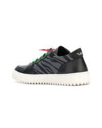 Baskets basses en cuir imprimées noires Off-White