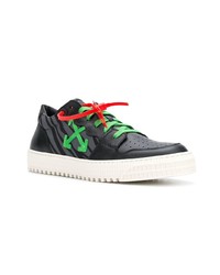 Baskets basses en cuir imprimées noires Off-White