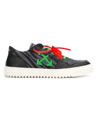 Baskets basses en cuir imprimées noires Off-White