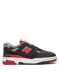 Baskets basses en cuir imprimées noires New Balance