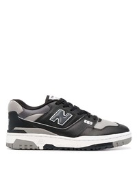 Baskets basses en cuir imprimées noires New Balance