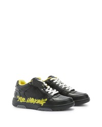 Baskets basses en cuir imprimées noires Off-White