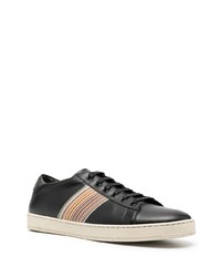 Baskets basses en cuir imprimées noires PS Paul Smith