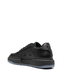 Baskets basses en cuir imprimées noires Paul Smith