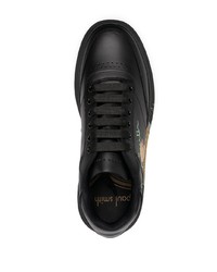 Baskets basses en cuir imprimées noires Paul Smith