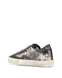 Baskets basses en cuir imprimées noires Golden Goose