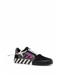 Baskets basses en cuir imprimées noires Off-White