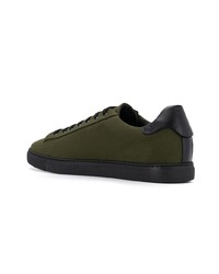 Baskets basses en cuir imprimées olive DSQUARED2