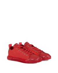 Baskets basses en cuir imprimées rouges Giuseppe Zanotti