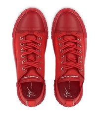 Baskets basses en cuir imprimées rouges Giuseppe Zanotti