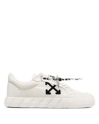 Baskets basses en cuir imprimées serpent blanches Off-White