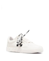 Baskets basses en cuir imprimées serpent blanches Off-White