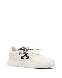 Baskets basses en cuir imprimées serpent blanches Off-White