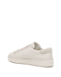 Baskets basses en cuir imprimées serpent blanches Bally