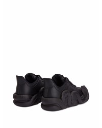 Baskets basses en cuir imprimées serpent noires Giuseppe Zanotti