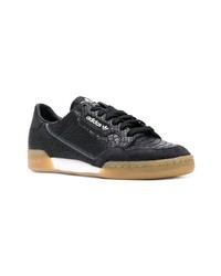 Baskets basses en cuir imprimées serpent noires adidas