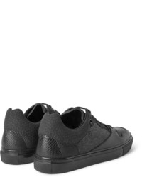 Baskets basses en cuir imprimées serpent noires Balenciaga