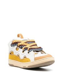 Baskets basses en cuir jaunes Lanvin