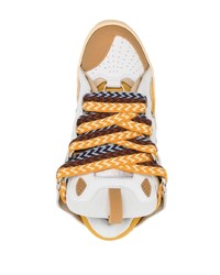 Baskets basses en cuir jaunes Lanvin