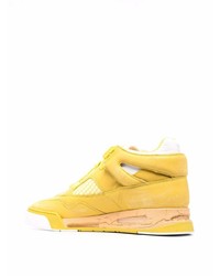 Baskets basses en cuir jaunes Maison Margiela