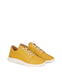 Baskets basses en cuir jaunes Giuseppe Zanotti