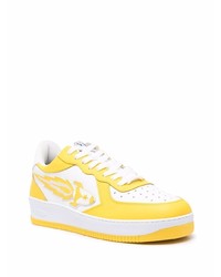 Baskets basses en cuir jaunes Enterprise Japan