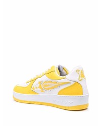 Baskets basses en cuir jaunes Enterprise Japan