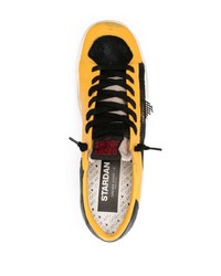 Baskets basses en cuir jaunes Golden Goose