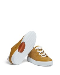 Baskets basses en cuir jaunes Ermenegildo Zegna