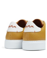 Baskets basses en cuir jaunes Ermenegildo Zegna