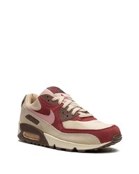 Baskets basses en cuir marron clair Nike