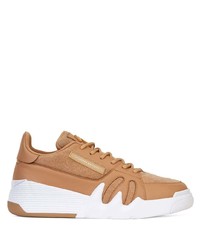 Baskets basses en cuir marron clair Giuseppe Zanotti