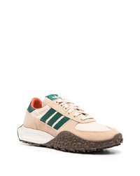 Baskets basses en cuir marron clair adidas