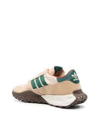 Baskets basses en cuir marron clair adidas