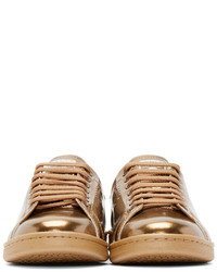 Baskets basses en cuir marron clair Adidas By Raf Simons