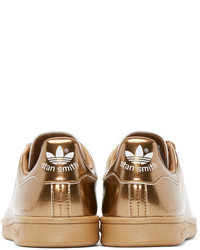 Baskets basses en cuir marron clair Adidas By Raf Simons