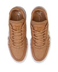 Baskets basses en cuir marron clair Giuseppe Zanotti